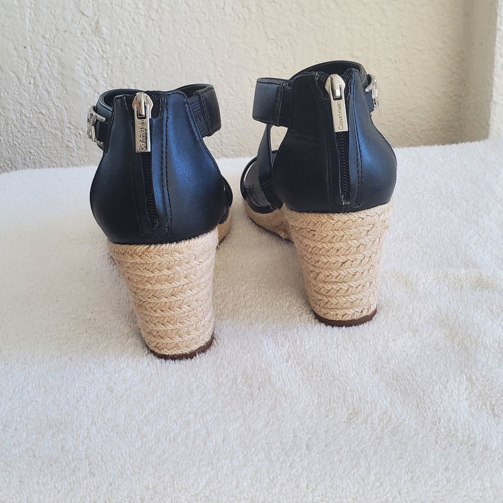 Calvin Klein Wedge Sandals with Zipper - Picture 3 of 4